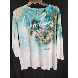 Patrick Reid Artisans Apparel Paradise Found Shirt New Tropical Palm Tre
